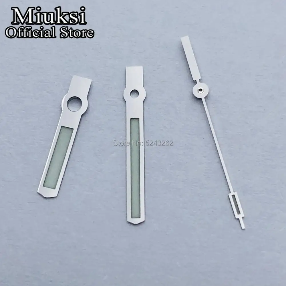 Часы Miuksi серебристо-золотистые со светящимися стрелками подходит для ETA 2836 2824 Miyota