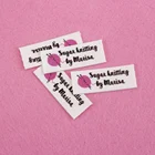 112 железные этикетки, логотип или текст, индивидуальный дизайн, индивидуальное имя, Органическая хлопковая ткань, изделия ручной работы, одежда (TB5407)