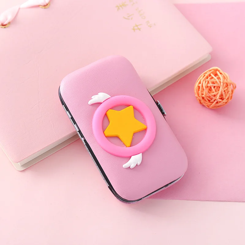 Сэйлор Мун Луна Cardcaptor Sakura искатель карт Sakura розовое нижнее белье с принтом Симпатичные кисточки, набор из 7 шт, Нержавеющая сталь ногтей ножницы, кусачки Рождественский подарок