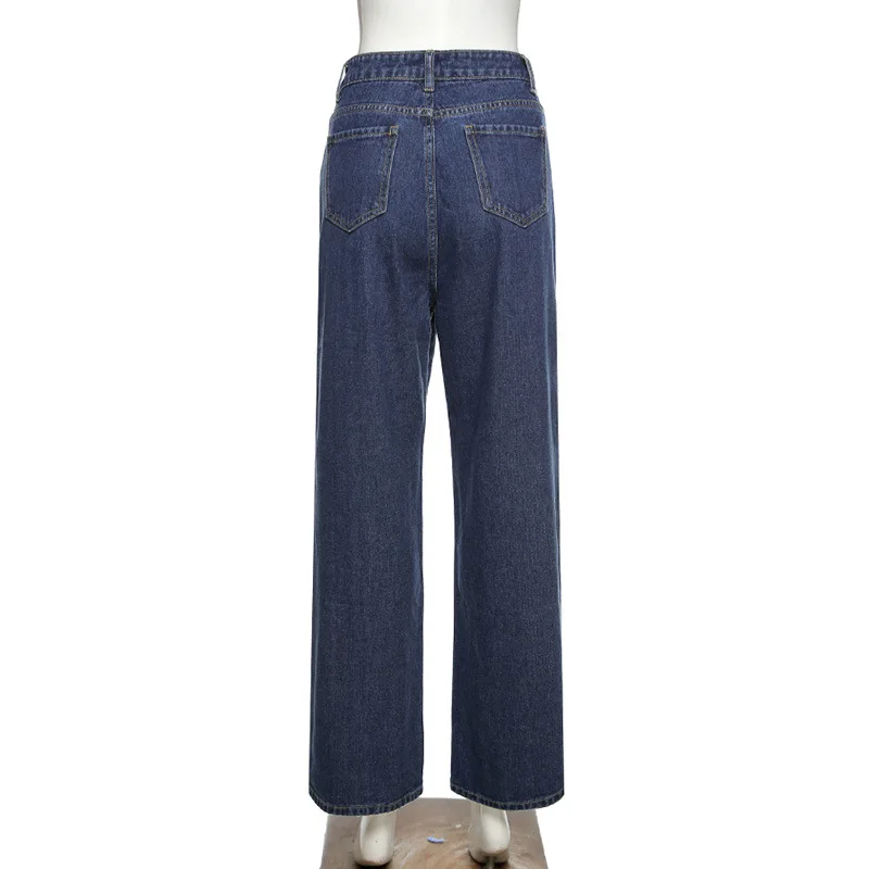 

High Waisted Loose Jeans For Women Vintage Pants Jeans Female Cargo Pants Women Fashion Casual Streetwear Wide Leg Denim Pants