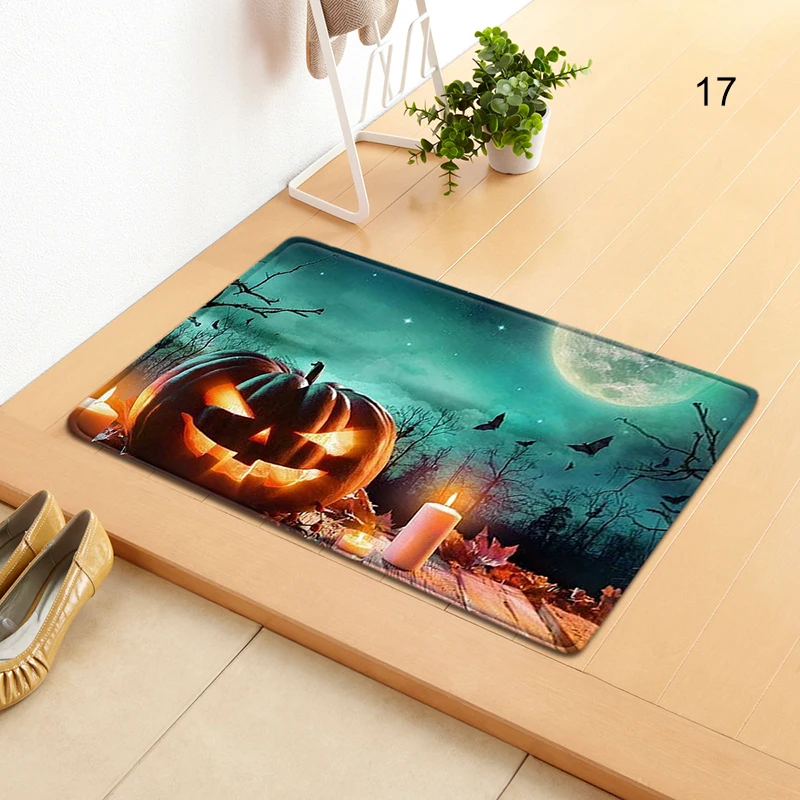 

Creative Halloween Doormat Multi-purpose Absorbent Non-Slip Pad Personalized Blanket for Kitchen Bedroom Bathroom HK3