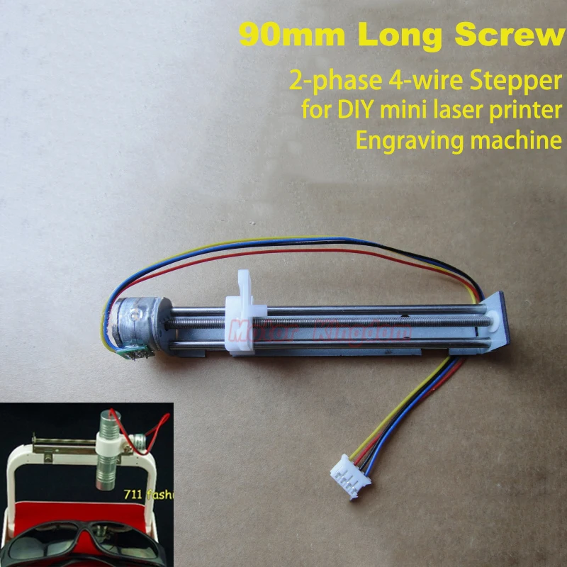 

80mm Stroke Linear Actuator DC 5V 2-phase 4-wire Precision Stepper Motor DIY 3D Laser Printer