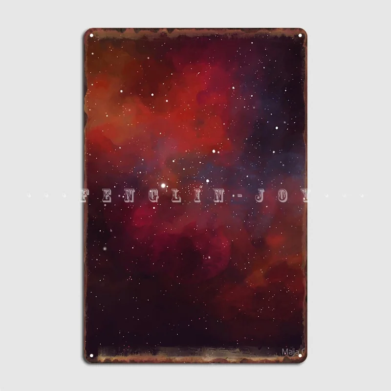 

Space Fox Nebula Metal Plaque Poster Cinema Garage Pub Garage Decoration Plaques Tin Sign Posters