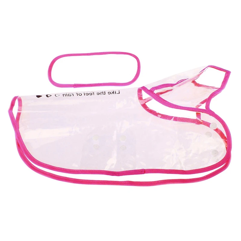 

Pet Clothes Pet Dog Raincoat Fashion Transparent Rain Coat Waterproof Trench Coat With Hat Small Dogs Clothing in stock
