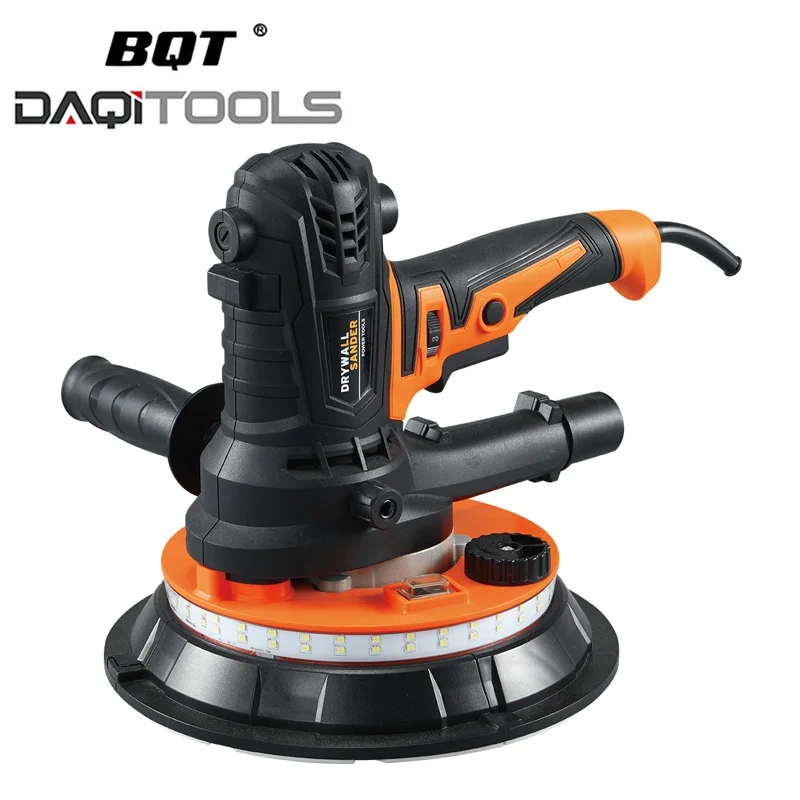 BQT 180mm wall putty hand electric dust-free drywall sander Plaster sander polishing machine grinding machine with LED light