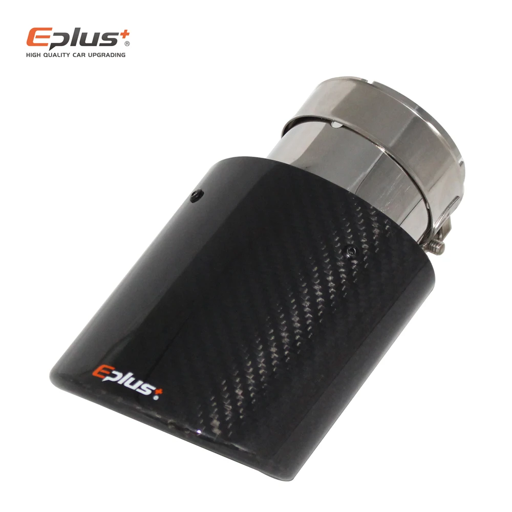 EPLUS глянцевое углеродное волокно автомобильные глушители наконечник выхлопной