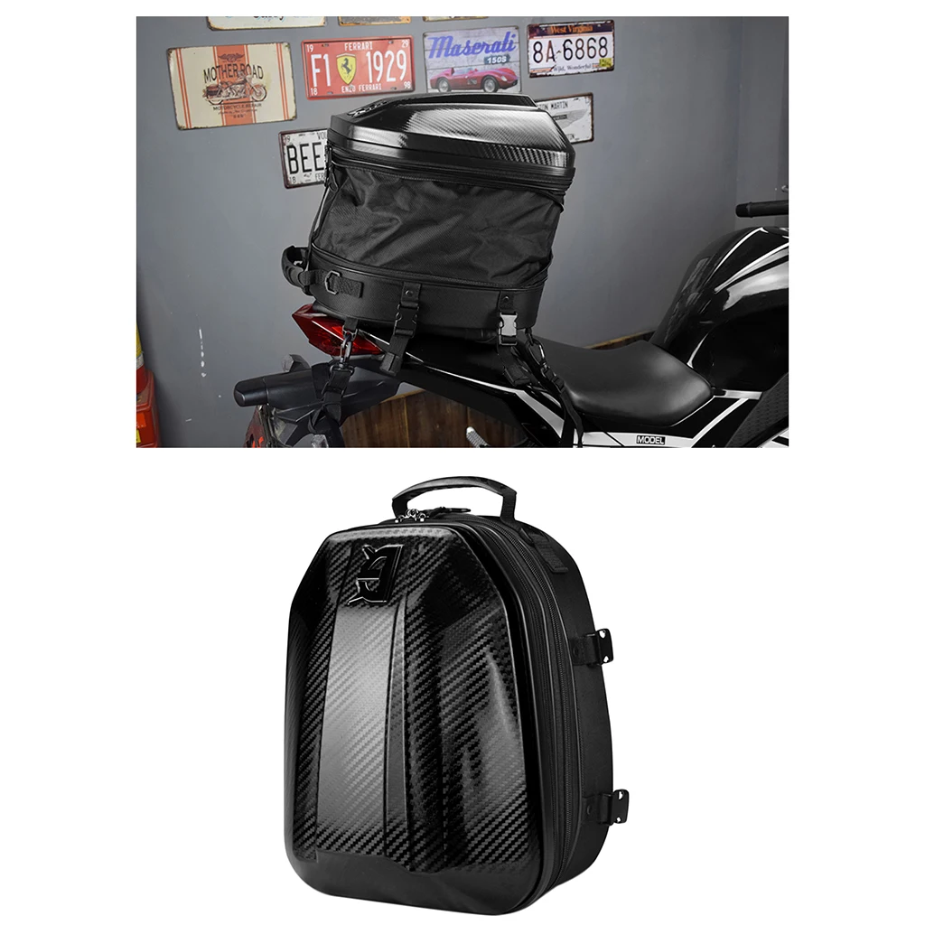 

Removable Motorcycle TailBag Rear Seat Case Luggage Shoulder Backpack Pocket Box