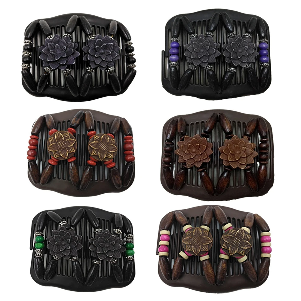 Ретро двойной отделанный бисером растягивающиеся заколки для волос Волшебная