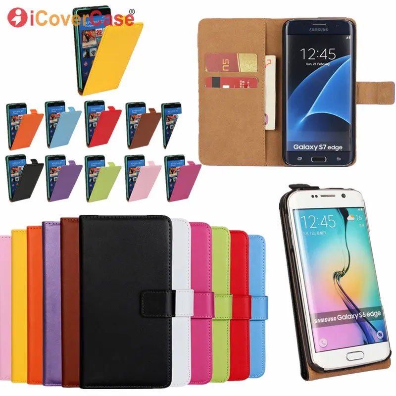 Чехол книжка для Samsung Galaxy S7 S6 Edge Plus S5 S4 S3 mini S2 кожаный чехол бумажник Etui Funda Capinhas|case