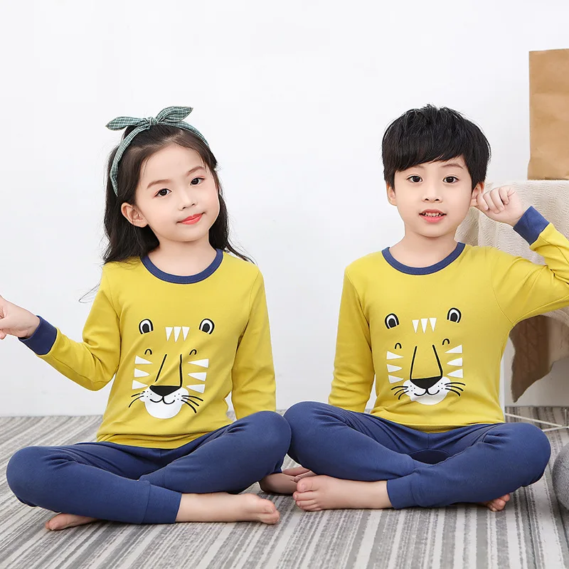 

Winter Cartoon Baby Girls Pajamas Set Sleepwear Boys Pyjamas Kids Long Sleeve Homewear Clothes Suit Children's Pijamas Nightwear