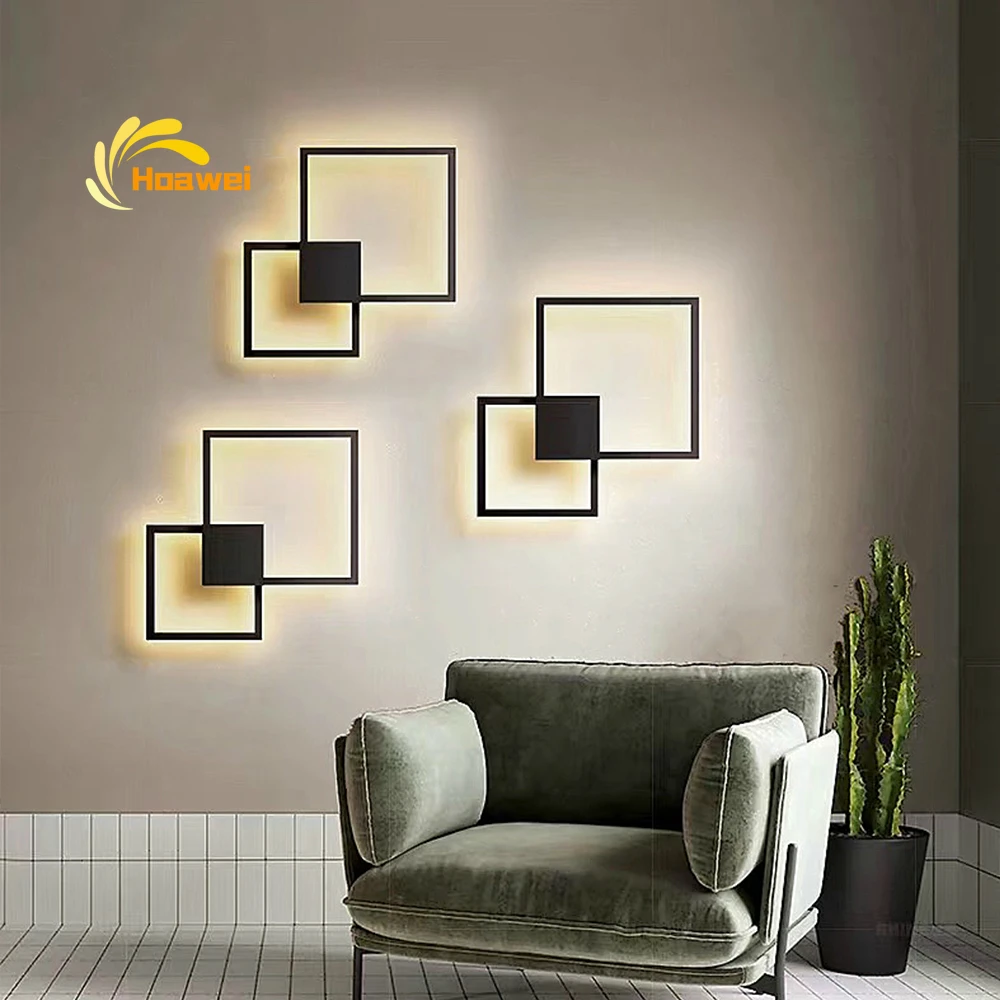 

Креативная геометрическая форма настенный светильник Спальня прикроватный светильник Гостиная лампа для балкона подсветка стен в коридор...