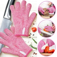 1pair kitchen gloves high strength heat resistant oven mitts adjustable anti cut level 5 protection gloves baking cooking tools