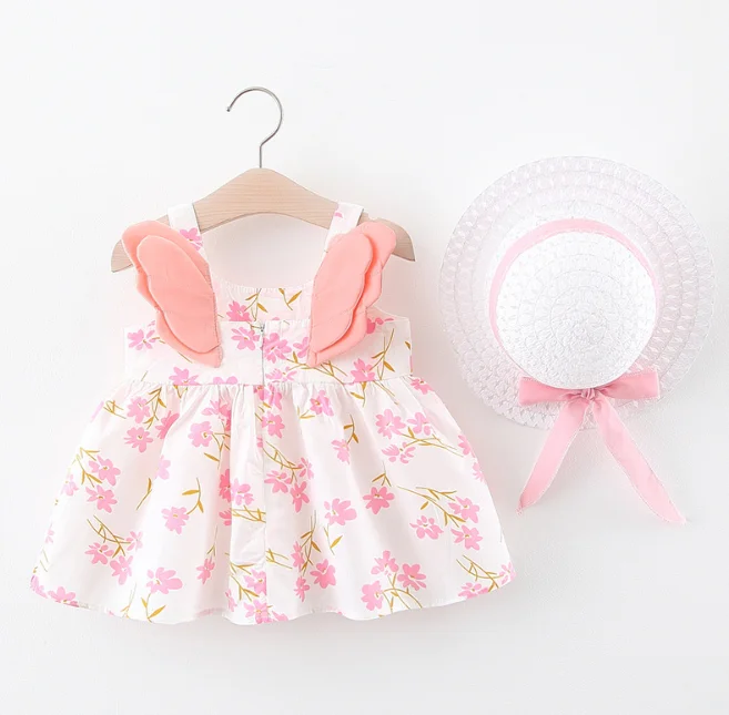 Летнее платье для девочек с рисунком шапки лимоновое мультяшное на день рождения