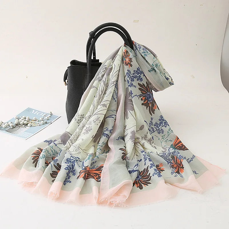 New silk scarves long ladies scarf spring and autumn variety change scarf summer beach towel sunscreen shawl wholesale