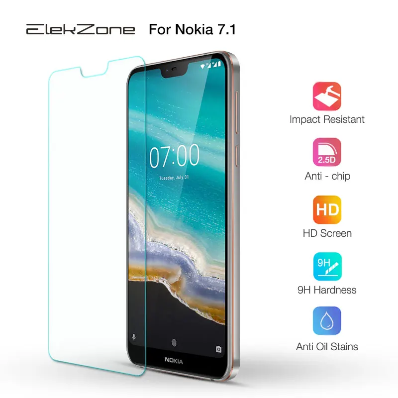 Защитная пленка из закаленного стекла для экрана Nokia 7 1 HD протектор прозрачная