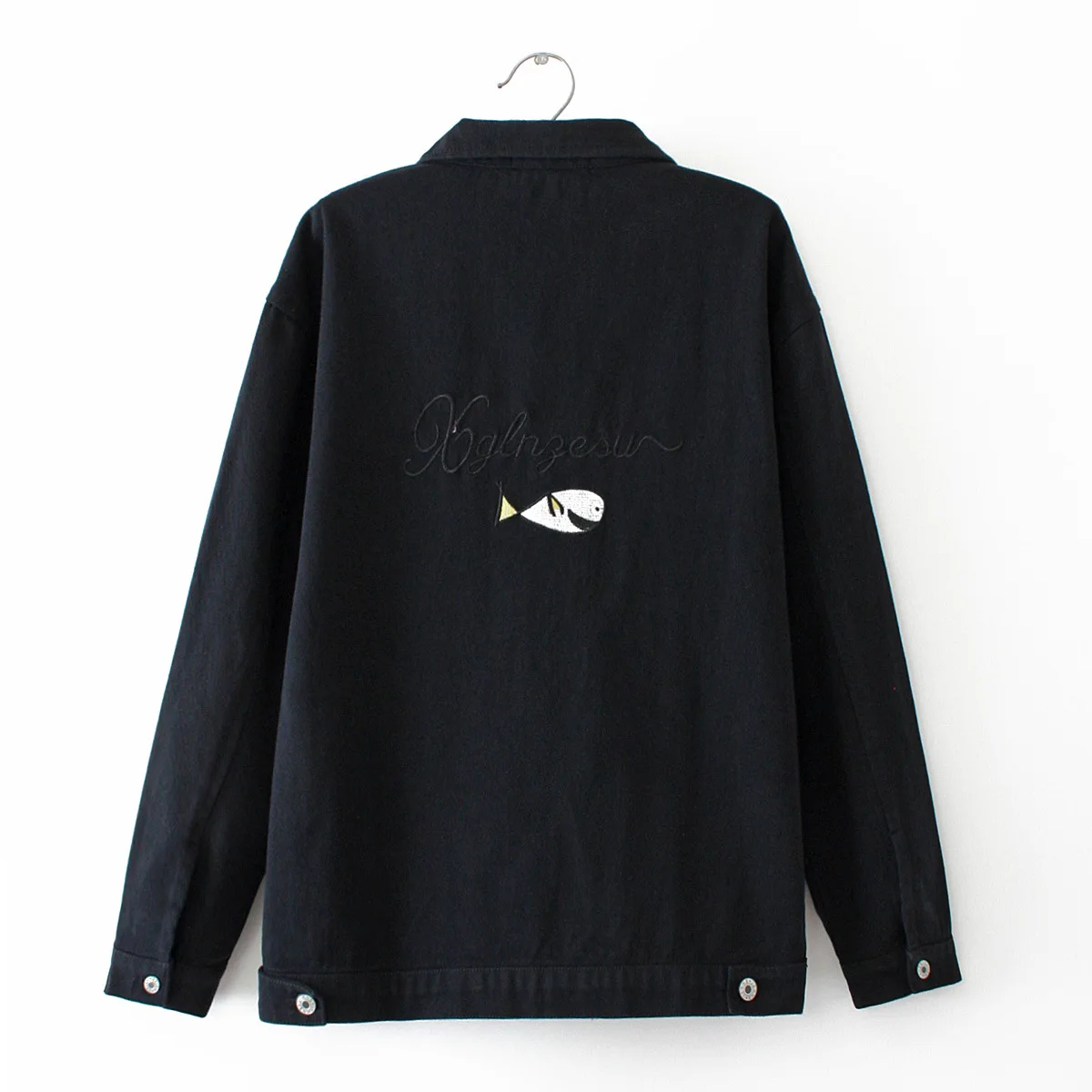 

JVCAKE Plus size women jacket early autumn Korean womens jacket Harajuku style embroidered lapel jacket