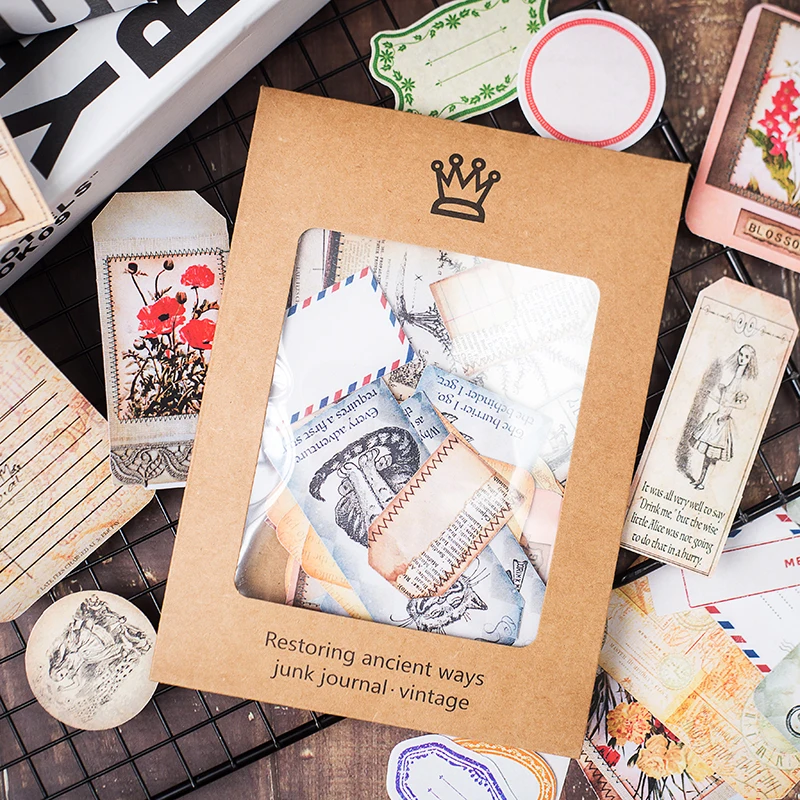 98 шт./упак. винтажная бирка с большими растениями этикетка наклейка сделай сам