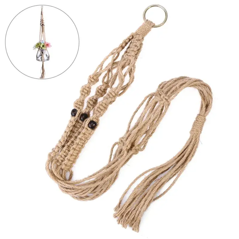 Деликатный макраме растение вешалка Крытый открытый висит Плантатор стены