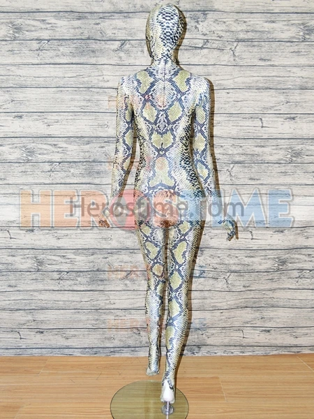 Сексуальный полноразмерный женский костюм из искусственного спандекса с