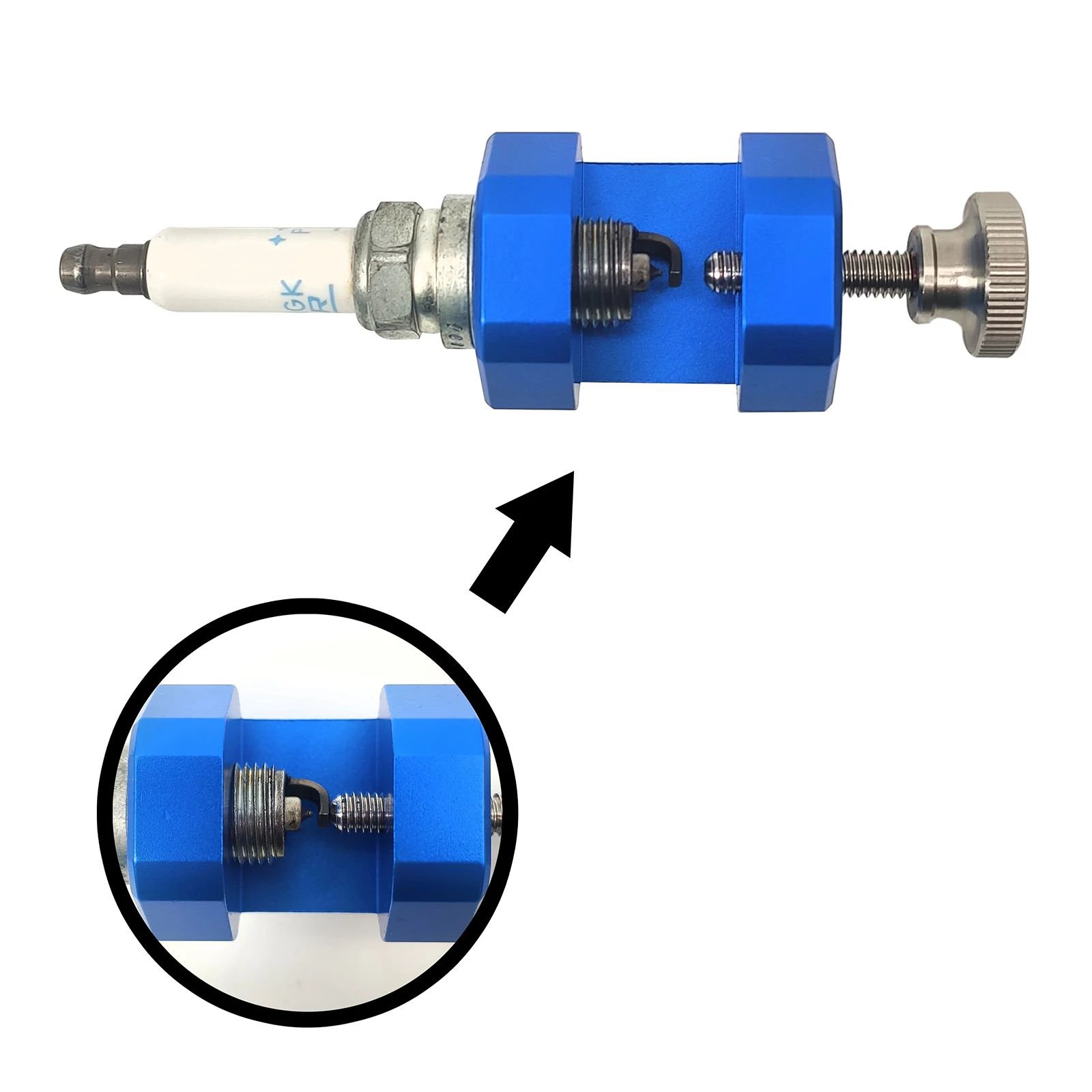 

Прочный Автоматический прецизионный двигатель Sparkplug Gap Tool 14 мм заготовка алюминия
