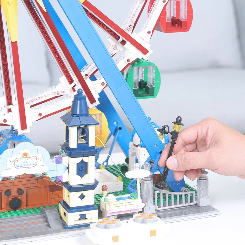 

Mould King 11006 Creative Toys Compatible 15012 App Motorized Ferris Wheel Model Building Blocks Assembly Kids Christmas Gifts