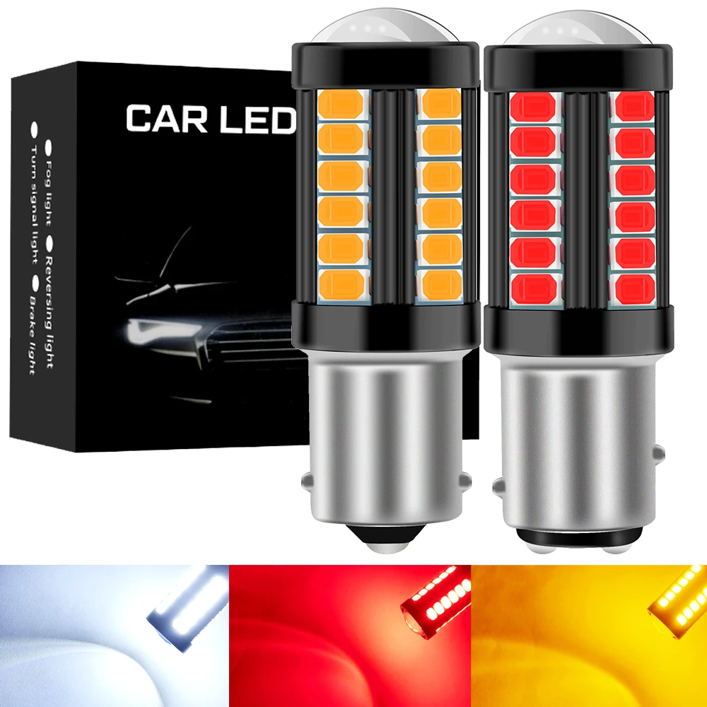2 шт. P21W 1156 BA15S BAU15S PY21W светодиодные лампы тормозного сигнала T20 7440 7443 W21W W21/5 Вт