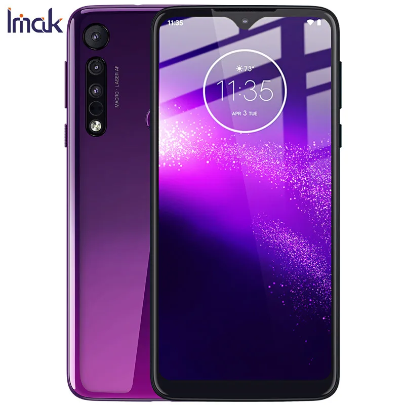 Imak Pro + Защитная пленка для экрана Moto One Macro / G8 Play полное покрытие закаленное стекло