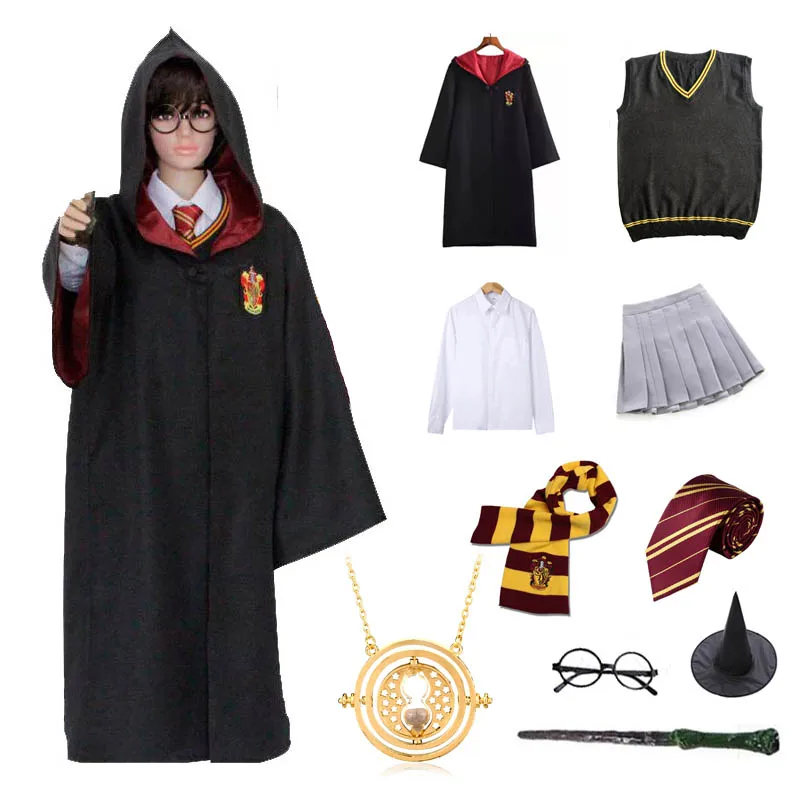 Детский женский и мужской костюм на Хэллоуин волшебный Школьный плащ пастора