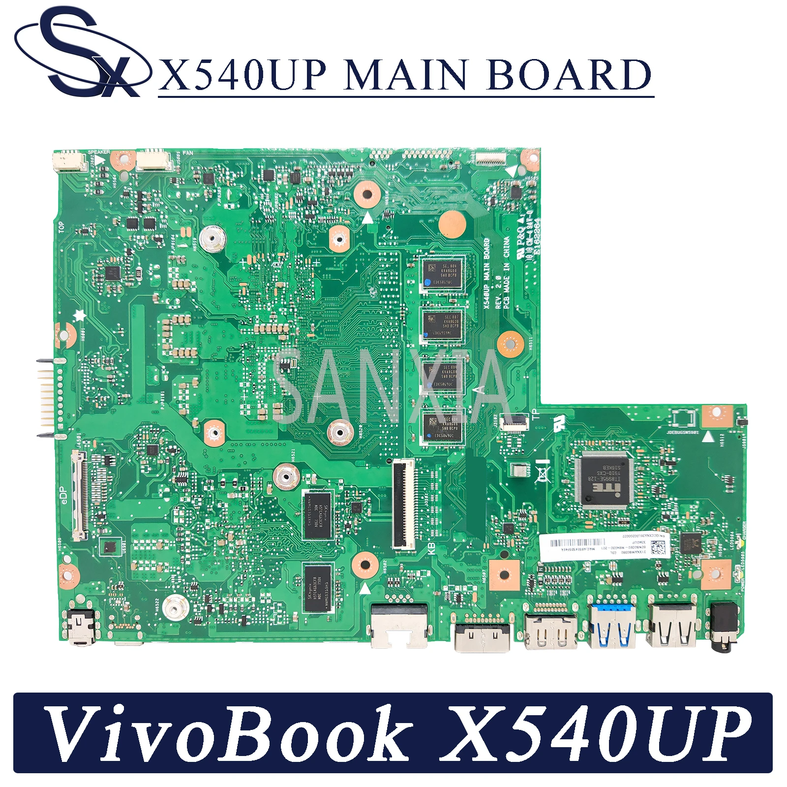 kefu x540up laptop motherboard for asus vivobook r540up r540u x540u f540u original mainboard 8gb ram i5 7200u r5 m420 2gb free global shipping