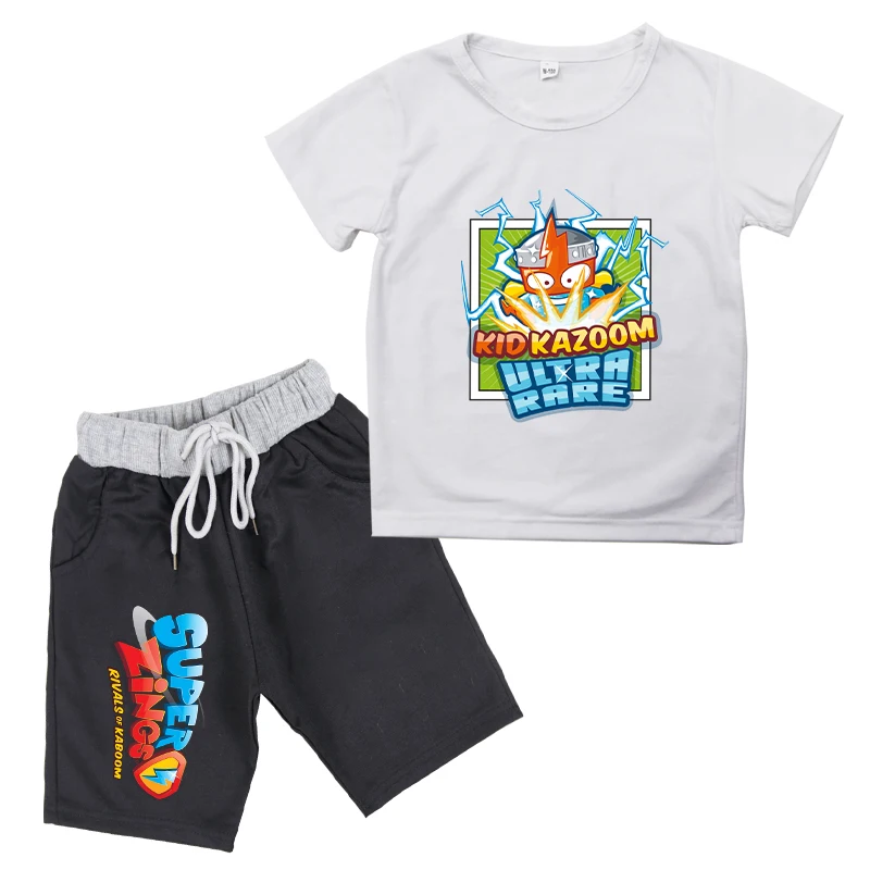 

2020 Boys Summer TSHIRTS Super Zings Serie 4 T Shirt Baby Boy Tops Toddler Tees Kids Girl Superzings T Shirt & Knee Shorts Pants