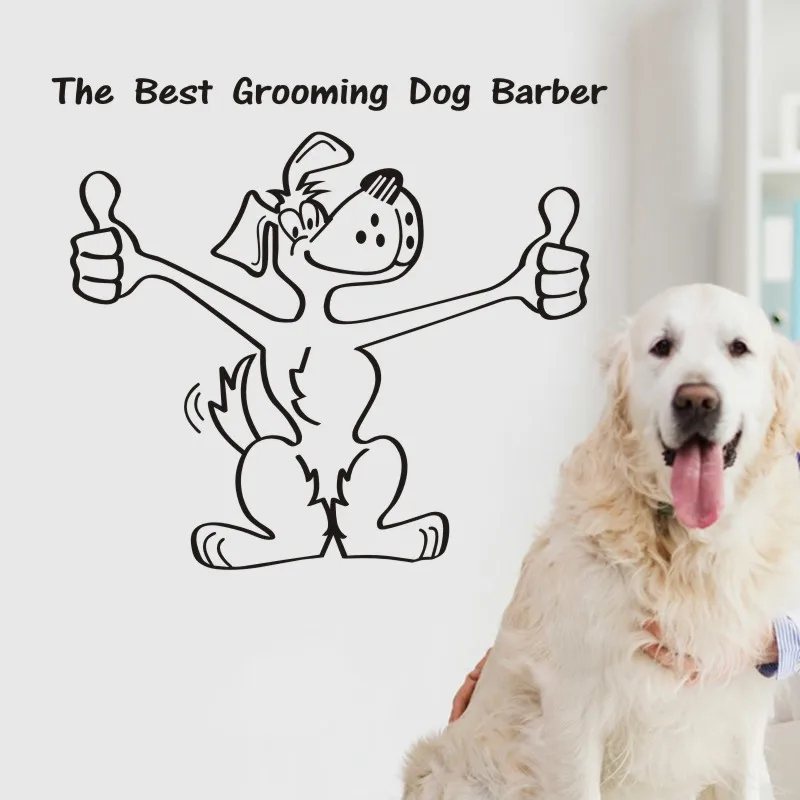 Grooming Salon Decal Pet Shop Sticker Posters Vinyl Wall Art Decals Parede Decor Mural Clinic |