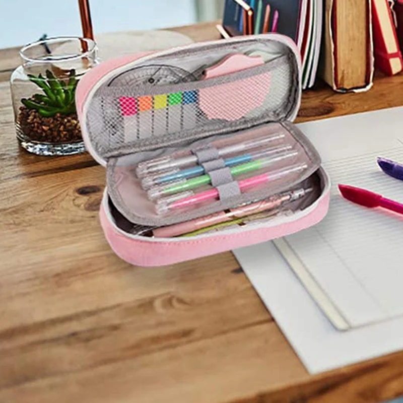 

Pencil Case Pencil Bag Pen Pouch Box Marker Holder Office School Supplies Stationery Organizers for Girls Kids