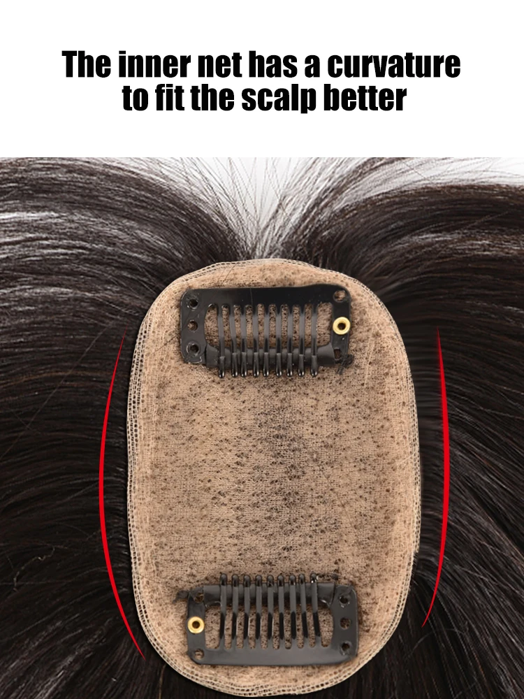 BUQI Женская Черная удлиненная заколка для наращивания волос натуральный Прямой