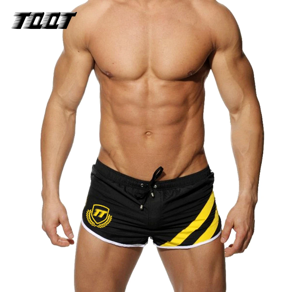 TQQT Board Shorts Mens Striped Swimwear Costume Mare Elastic Waist Joggers Bermuda Sunga Sexy Short A6P0602A | Мужская одежда
