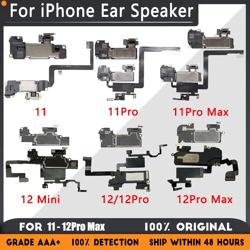 

Оригинальный Гибкий наушник для iPhone 11 11 Pro Max 12 Mini 12 Pro Max, датчик приближения, звук, наушники, гибкий кабель в сборе