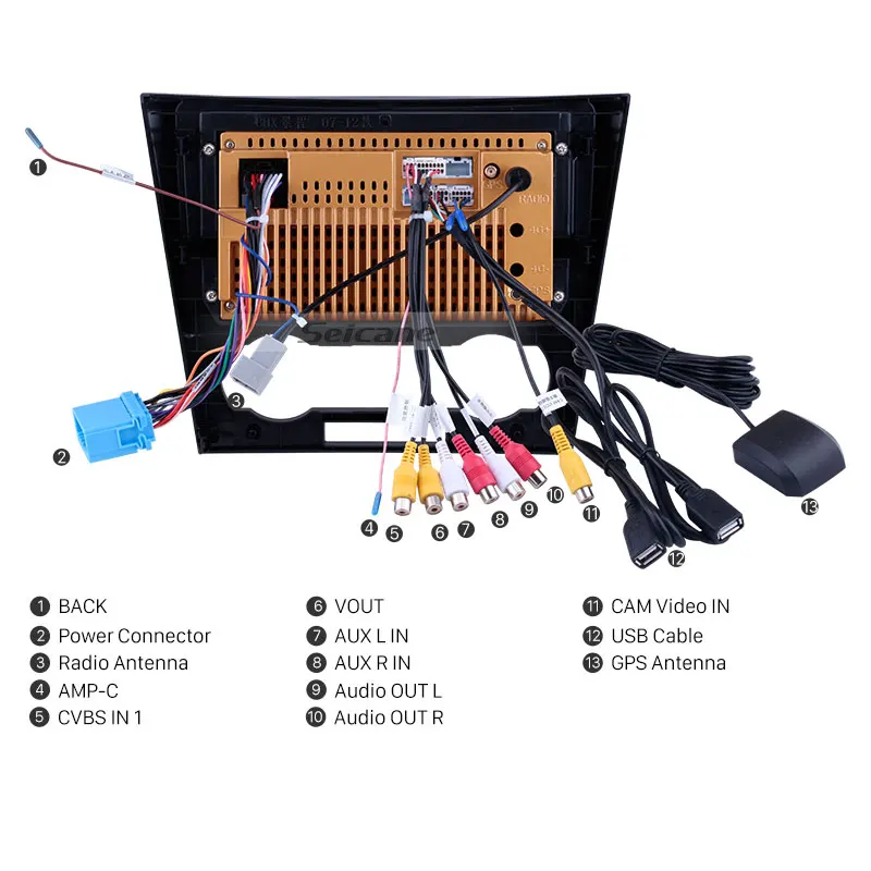 Автомагнитола Seicane на Android 9 1 мультимедийный проигрыватель для Chevrolet Epica 2007 2012 с GPS