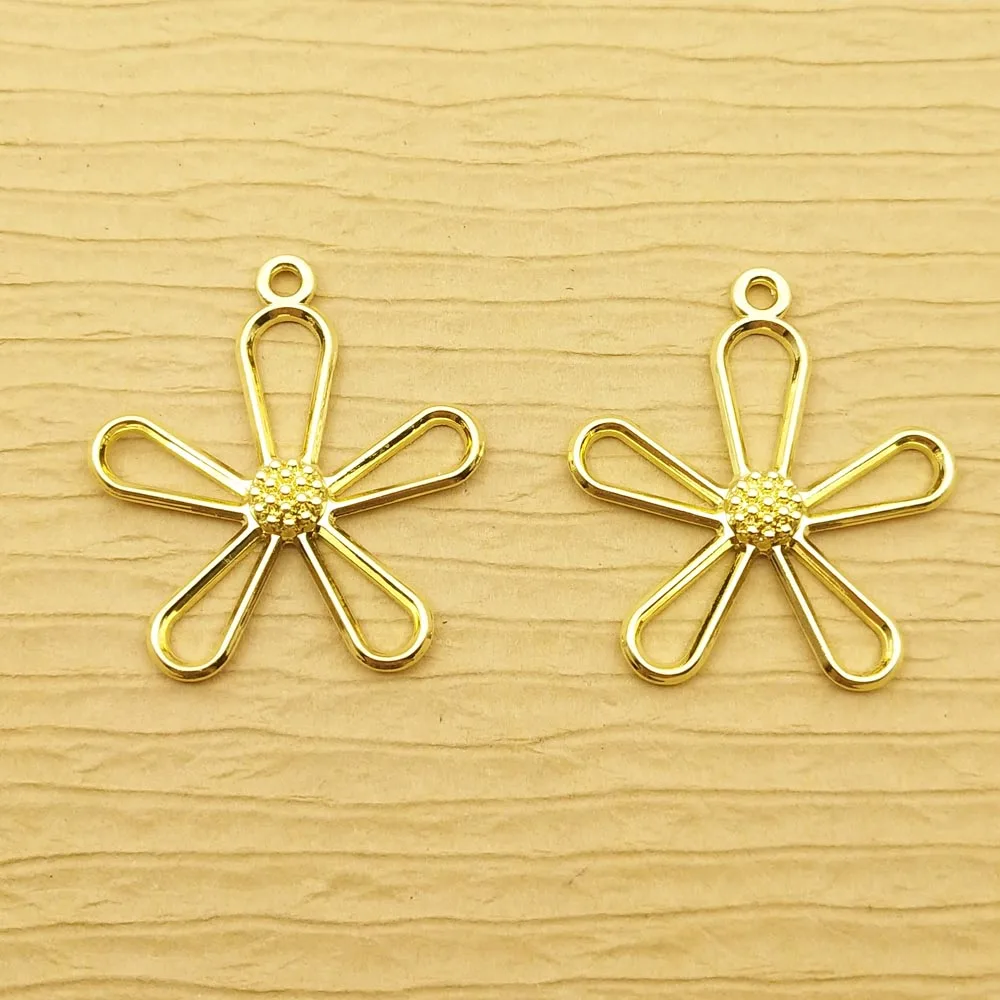 

10pcs 25x28mm flower charm for jewelry making crafting fashion earring pendant necklace charm bracelet charm diy finding