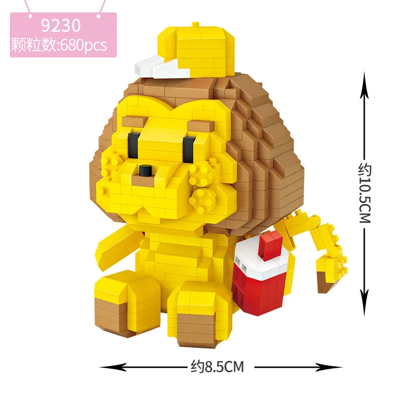 

LOZ Diamond Blocks Pink Cartoon Animal Model Micro Building Blocks Educational Gifts DIY Bricks Toys for Children gifts