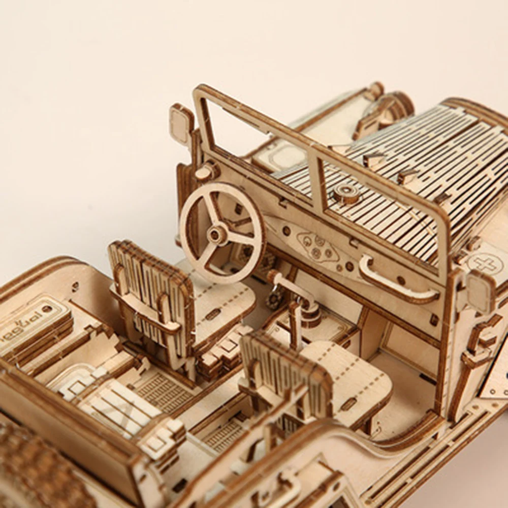 3D модель джипа с полем боя игрушка сделай сам деревянная головоломка для детей и