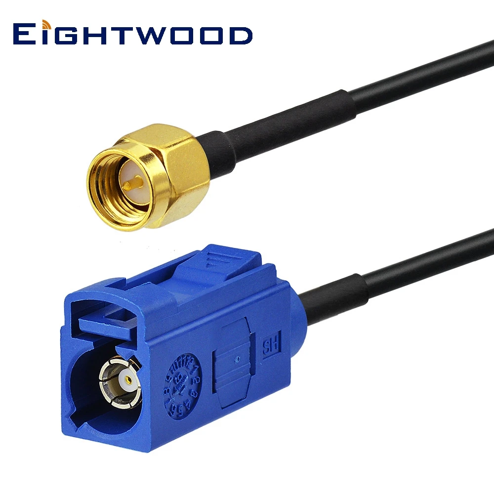 

Eightwood GPS Antenna Extension Cable Fakra C Jack Female to SMA Plug Male Pigtail RG174 Cable Custom for Auto Car GPS Antenna