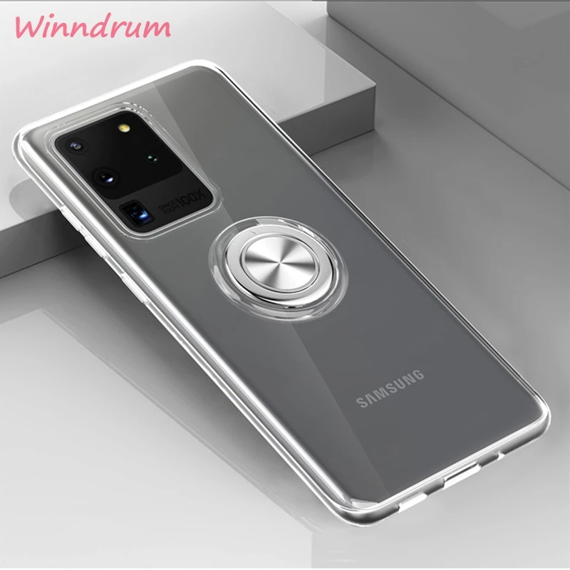 Чехол с кольцом для Samsung Galaxy S20 PLUS ультрамягкий силиконовый чехол из ТПУ