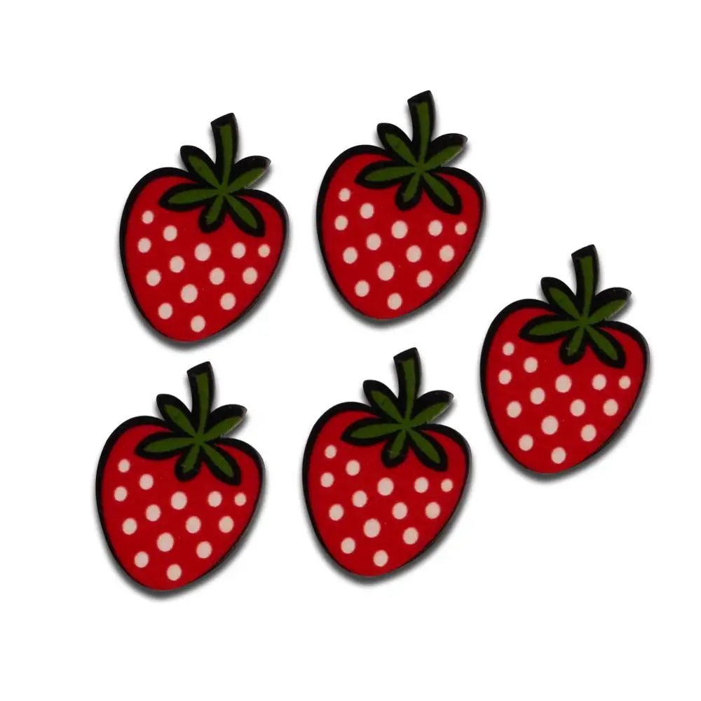 LF 20 шт. акриловые фрукты аниме украшения ремесла с плоским основанием кабошон для