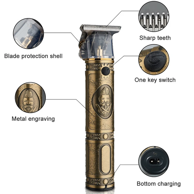 Электрический триммер для волос 0 мм профессиональная машинка стрижки с болдугой