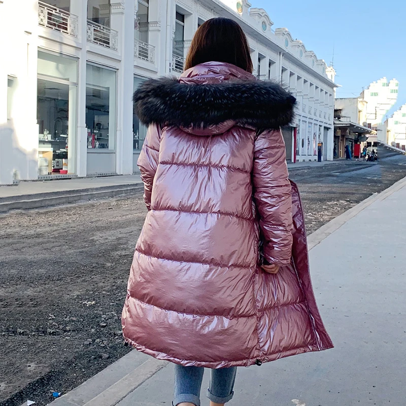 2019 осенне-зимняя женская парка пальто модные длинные хлопковые куртки с