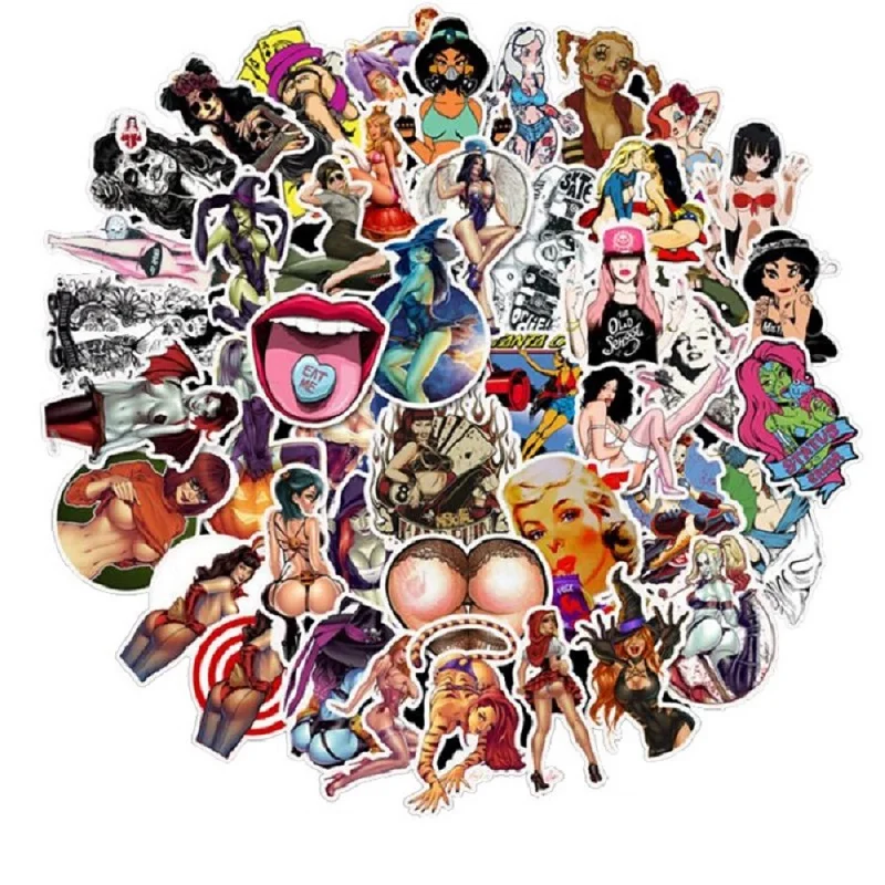 100 шт. взрывозащищенные наклейки персональные сексуальные девушки граффити на