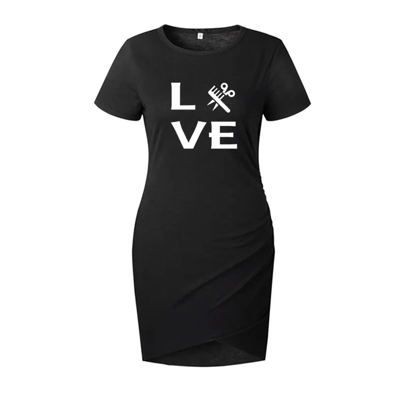 Женское платье с принтом в виде стилиста|Женские платья| |