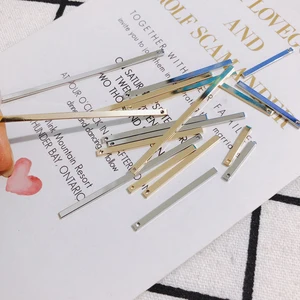 Латунное покрытие с одним отверстием, плоская полоска, подвеска сделай сам, ювелирные изделия ручной работы, материал для сережек, аксессуары, 10 шт.