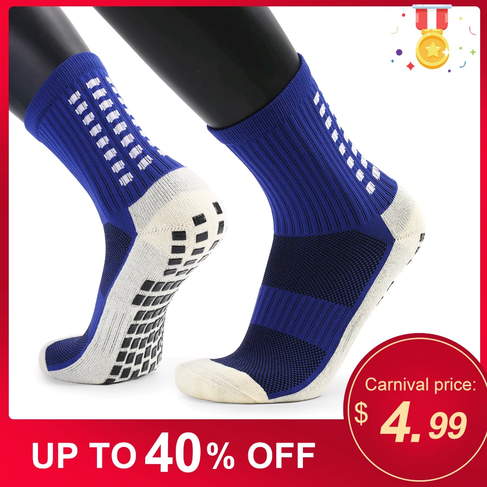 Мужские Нескользящие футбольные носки спортивные длинные абсорбирующие для