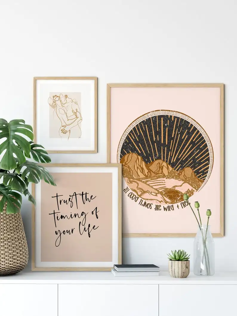 Скандинавский современный стиль абстрактный узор художественная живопись на