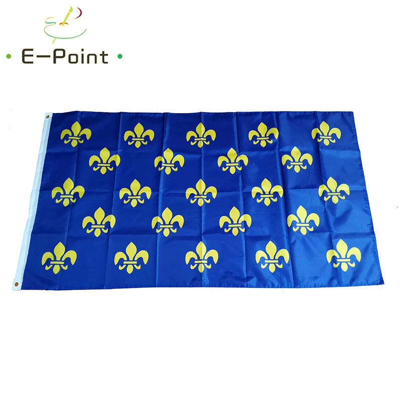Флаг во французском королевском гербе до 1376 размер 2 фута * 3 (60*90 см) 5 футов (90*150